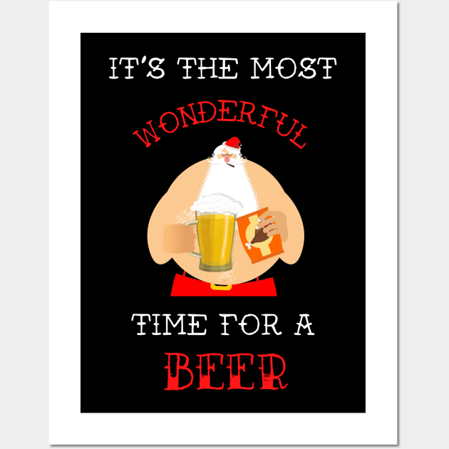 It's The Most Wonderful Time For A Beer Wall Art by SybaDesign